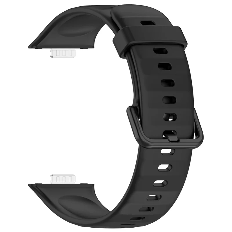 For Huawei Watch Fit 3 Replacement Wrist Band Soft Silicone Watch Strap - Black