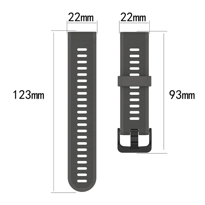 Para Garmin Forerunner 945 / 935 Replacement Wrist Band Steel Buckle Textured Silicone Watch Strap - Preto