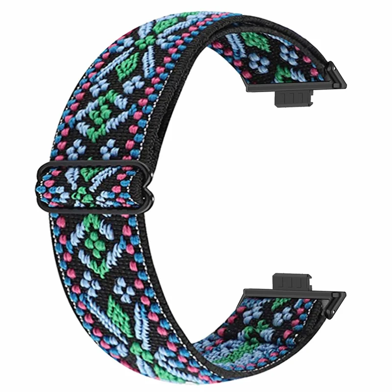 For Huawei Watch Fit 3 Replacement Wrist Band Elastic Breathable Watch Strap - Green