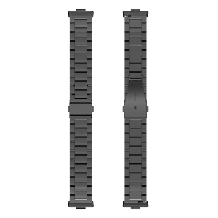 For Huawei Watch Fit 3 Replacement Band 3-Bead Stainless Steel Watch Strap with Tool - Black