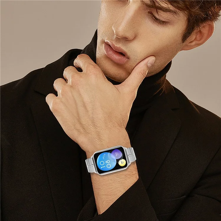 Для Xiaomi Redmi Watch 4 Line Design замена ремешка из нержавеющей стали - Серебро