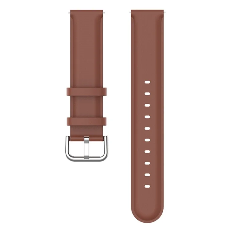 22mm Genuine Leather Watch Band for Huawei Watch GT Runner/Watch GT 3 46mm, Pin Buckle Smart Watch Band - Brown