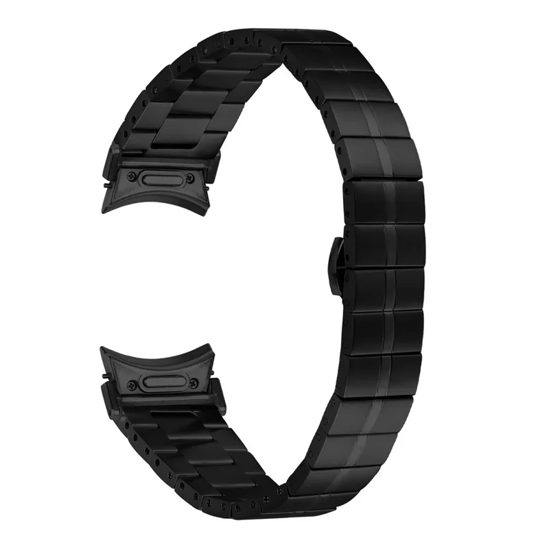For Samsung Galaxy Watch6 40mm / 44mm / Watch6 Classic 43mm / 47mm Stainless Steel Strap with Quick Release Connector - Black