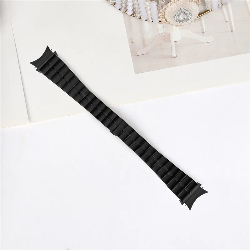 For Samsung Galaxy Watch6 40mm / 44mm / Watch6 Classic 43mm / 47mm Stainless Steel Strap with Quick Release Connector - Black