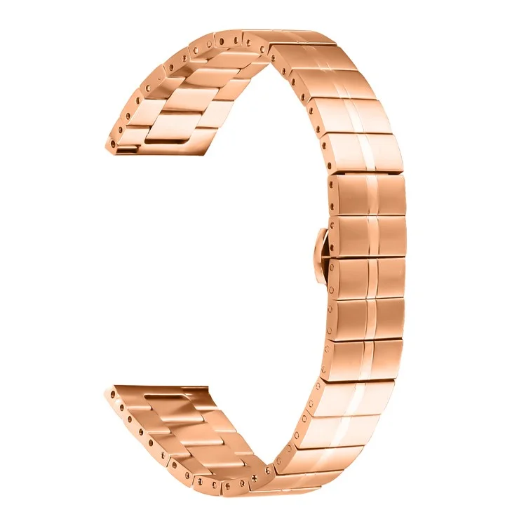 For Huami Amazfit GTR Mini Stainless Steel Watch Strap Replacement Wrist Band - Rose Gold