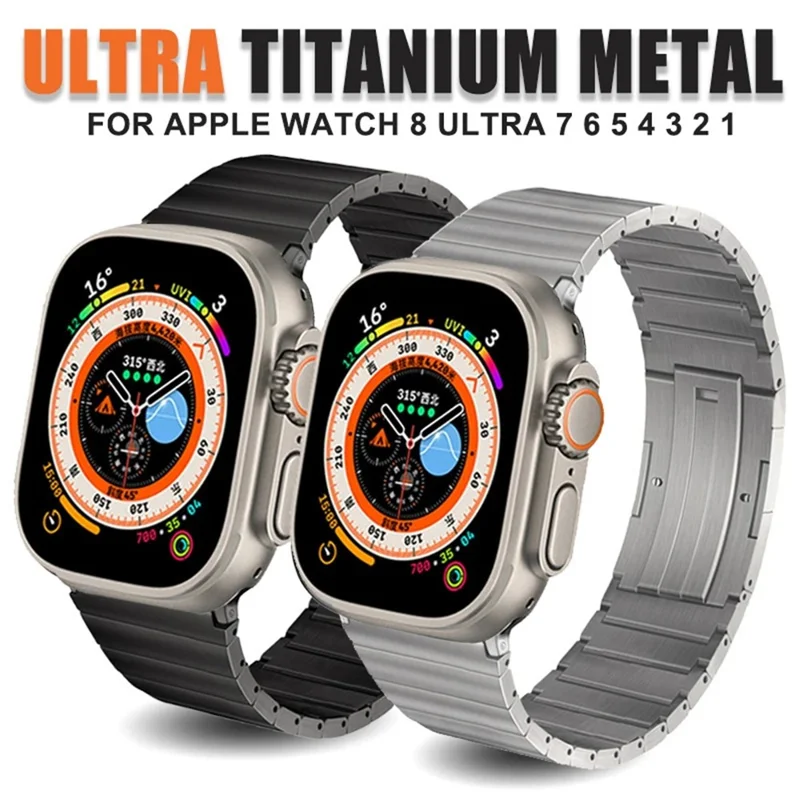 Per Apple Watch Series 10 42mm / 9 8 7 41mm / SE (2023) SE (2022) SE 6 5 4 40mm / 3 2 1 38mm Titanium Alloy Watch Band - Nero