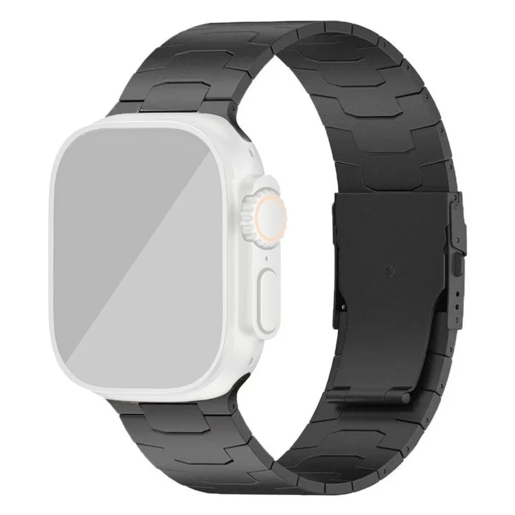 For Apple Watch 10 46mm / Ultra 2 / Ultra 49mm / 9 8 7 45mm / SE (2023) SE (2022) SE 6 5 4 44mm / 3 2 1 42mm Titanium Alloy 26mm Band -  Black