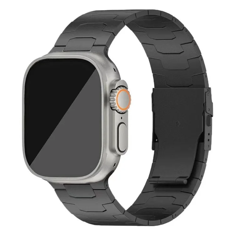 For Apple Watch 10 46mm / Ultra 2 / Ultra 49mm / 9 8 7 45mm / SE (2023) SE (2022) SE 6 5 4 44mm / 3 2 1 42mm Titanium Alloy 26mm Band -  Black