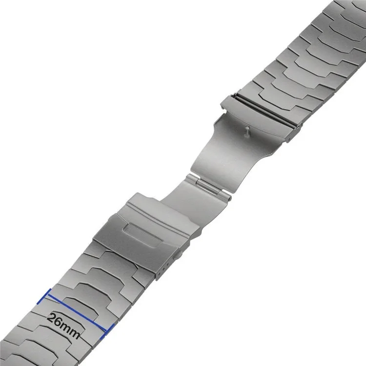 For Apple Watch 10 46mm / Ultra 2 / Ultra 49mm / 9 8 7 45mm / SE (2023) SE (2022) SE 6 5 4 44mm / 3 2 1 42mm Titanium Alloy 26mm Band -  Black