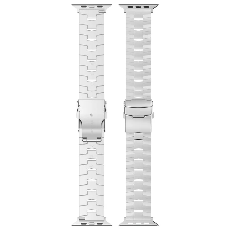 Für Apple Watch Series 10 42mm / 9 8 7 41mm / SE (2023) SE (2022) SE 6 5 4 40mm / 3 2 1 38mm Titan-Legierungs-Armband - Silber