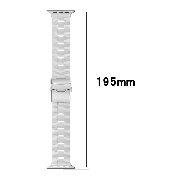 Für Apple Watch Series 10 42mm / 9 8 7 41mm / SE (2023) SE (2022) SE 6 5 4 40mm / 3 2 1 38mm Titan-Legierungs-Armband - Silber