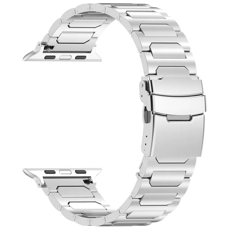For Apple Watch 10 46mm / Ultra 2 / Ultra 49mm / 9 8 7 45mm / SE (2023) SE (2022) SE 6 5 4 44mm / 3 2 1 42mm Titanium Alloy Strap Band - Silver