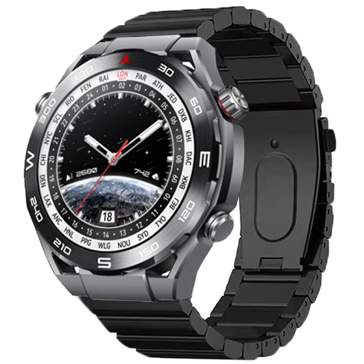 Per Huawei Watch GT4 / Xiaomi Mi Watch / Samsung Titanium Alloy Watch Strap 22mm - Nero