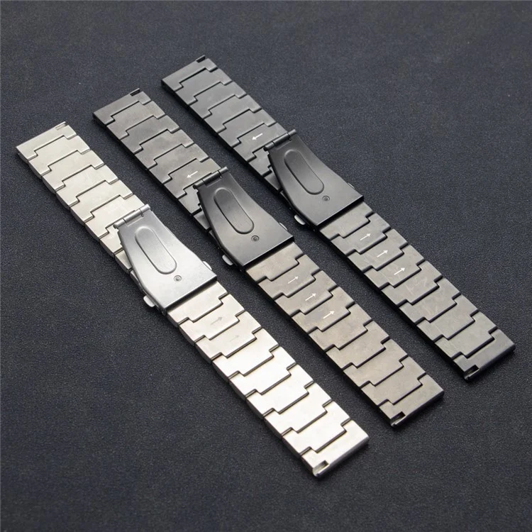Per Huawei Watch GT4 / Xiaomi Mi Watch / Samsung Titanium Alloy Watch Strap 22mm - Nero
