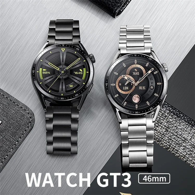 For Huawei Watch GT4 / GT3 / GT2 46mm Titanium Alloy Watch Strap 22mm Band - Grey