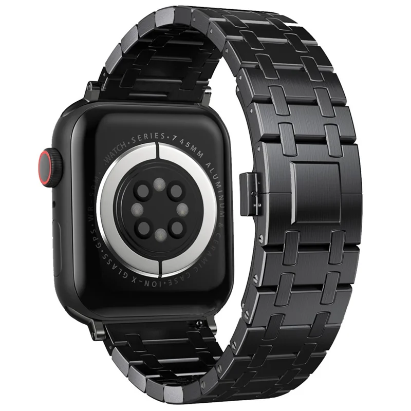 For Apple Watch Series 10 42mm / 9 8 7 41mm / SE (2023) SE (2022) SE 6 5 4 40mm / 3 2 1 38mm Watch Strap Titanium Alloy Band - Black