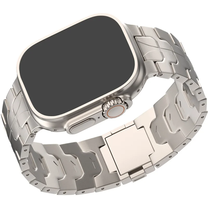 For Apple Watch Series 10 42mm / 9 8 7 41mm / SE (2023) SE (2022) SE 6 5 4 40mm / 3 2 1 38mm Magnetic Buckle Titanium Alloy Band - Titanium