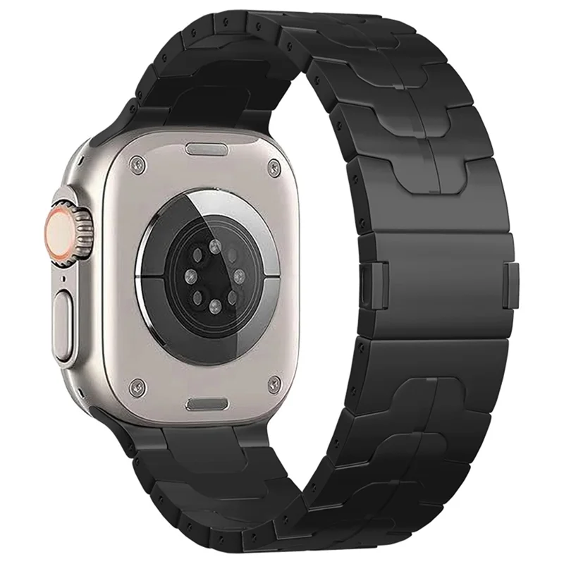 For Apple Watch Series 11 10 42mm / 9 8 7 41mm / SE3 SE2 SE 6 5 4 40mm / 3 2 1 38mm Magnetic Buckle Titanium Alloy Band - Black