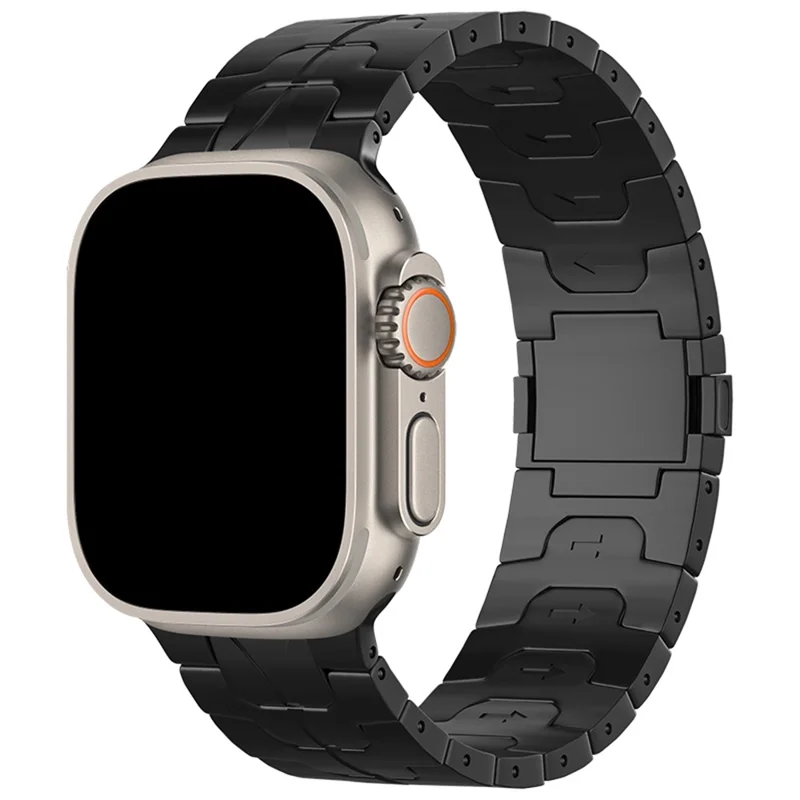 For Apple Watch Series 11 10 42mm / 9 8 7 41mm / SE3 SE2 SE 6 5 4 40mm / 3 2 1 38mm Magnetic Buckle Titanium Alloy Band - Black