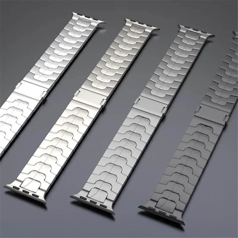 For Apple Watch Series 11 10 42mm / 9 8 7 41mm / SE3 SE2 SE 6 5 4 40mm / 3 2 1 38mm Magnetic Buckle Titanium Alloy Band - Black