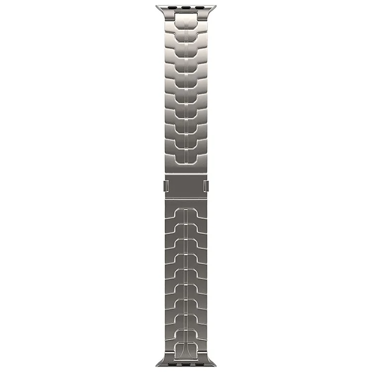 For Apple Watch 10 46mm / Ultra 2 / Ultra 49mm / 9 8 7 45mm / SE (2023) SE (2022) SE 6 5 4 44mm / 3 2 1 42mm Magnetic Titanium Alloy Watch Strap - Titanium