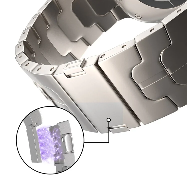 For Apple Watch 10 46mm / Ultra 2 / Ultra 49mm / 9 8 7 45mm / SE (2023) SE (2022) SE 6 5 4 44mm / 3 2 1 42mm Magnetic Titanium Alloy Watch Strap - Titanium