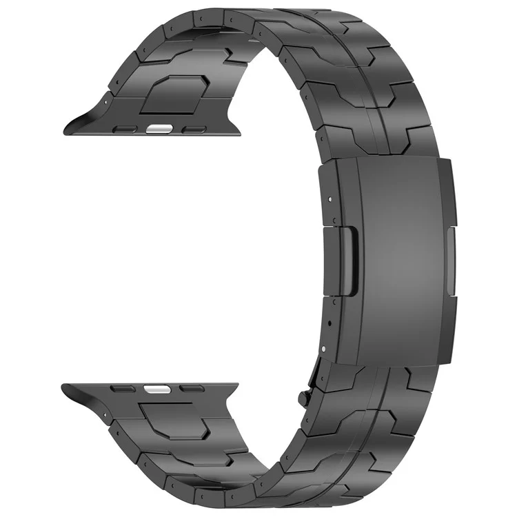 For Apple Watch 10 46mm / Ultra 2 / Ultra 49mm / 9 8 7 45mm / SE (2023) SE (2022) SE 6 5 4 44mm / 3 2 1 42mm Titanium Alloy Strap Band - Black
