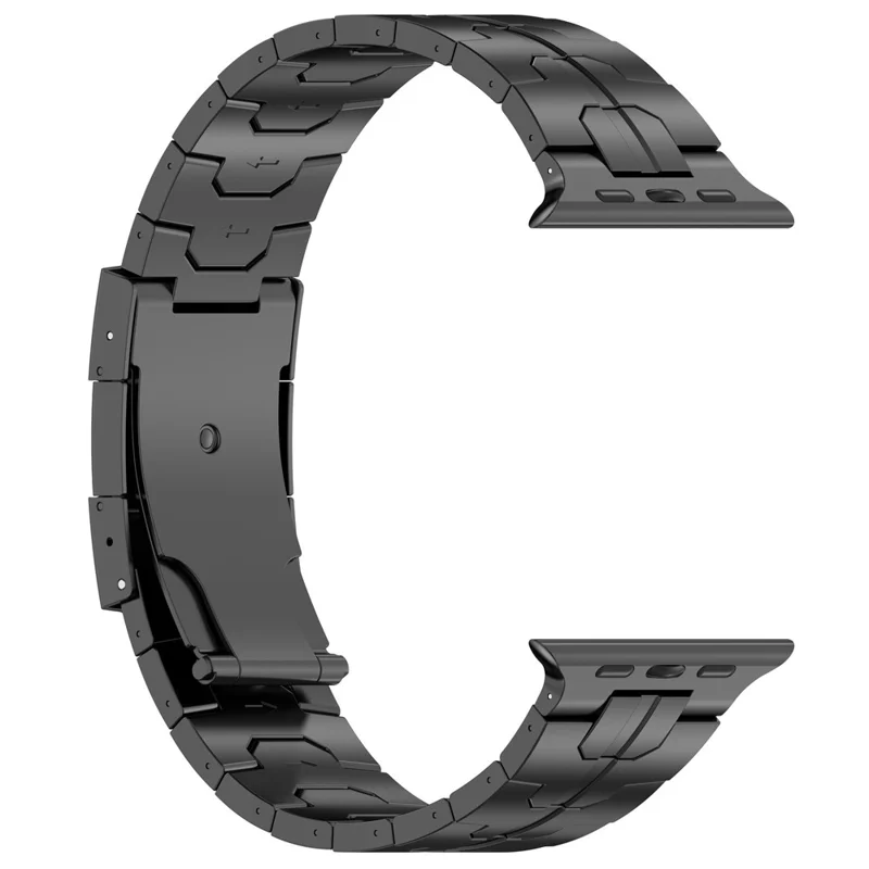 For Apple Watch Series 11 10 42mm / 9 8 7 41mm / SE3 SE2 SE 6 5 4 40mm / 3 2 1 38mm Watch Strap Titanium Alloy Bracelet - Black