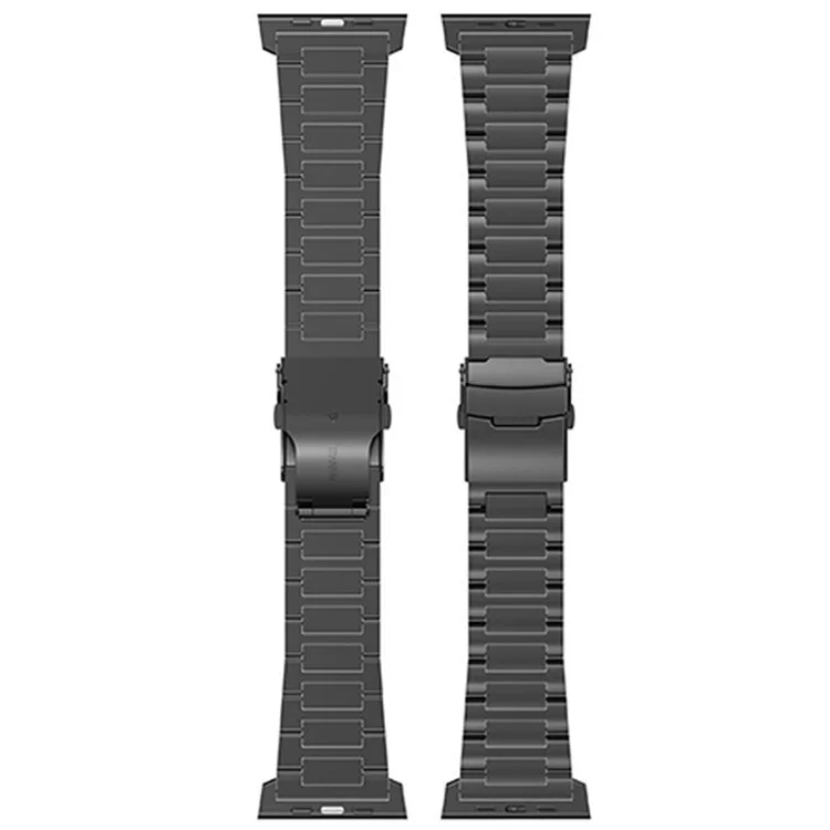 Per Apple Watch 10 46mm / Ultra 2 / Ultra 49mm / 9 8 7 45mm / SE (2023) SE (2022) SE 6 5 4 44mm / 3 2 1 42mm Titanium Alloy Strap 26mm Band - Nero