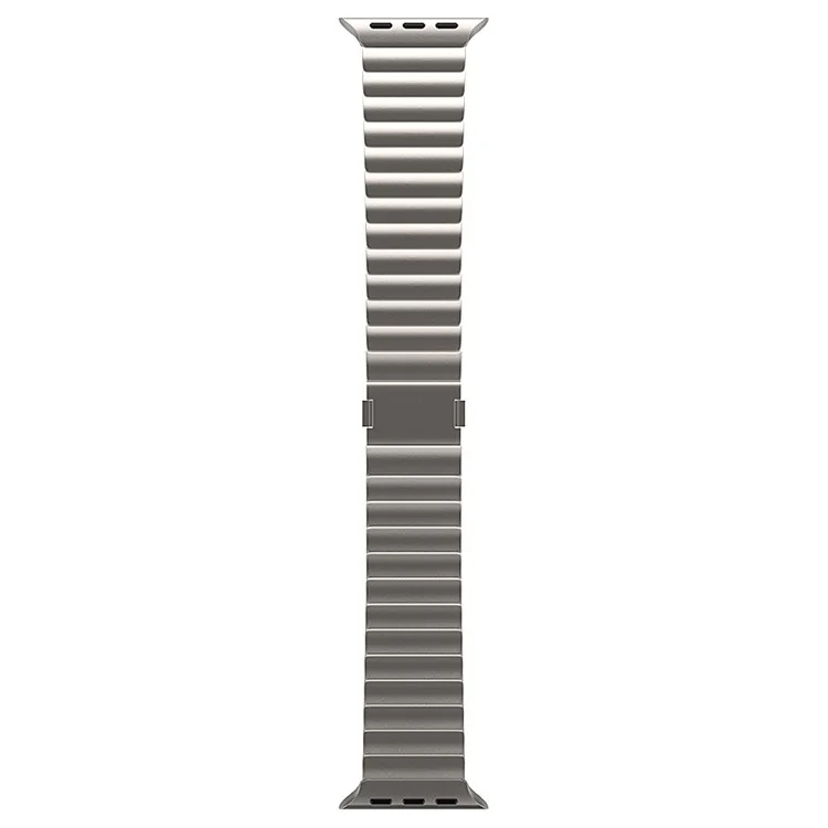 Für Apple Watch 10 46mm / Ultra 2 / Ultra 49mm / 9 8 7 45mm / SE (2023) SE (2022) SE 6 5 4 44mm / 3 2 1 42mm Titanlegierung-Armband mit Magnetverschluss - Titan