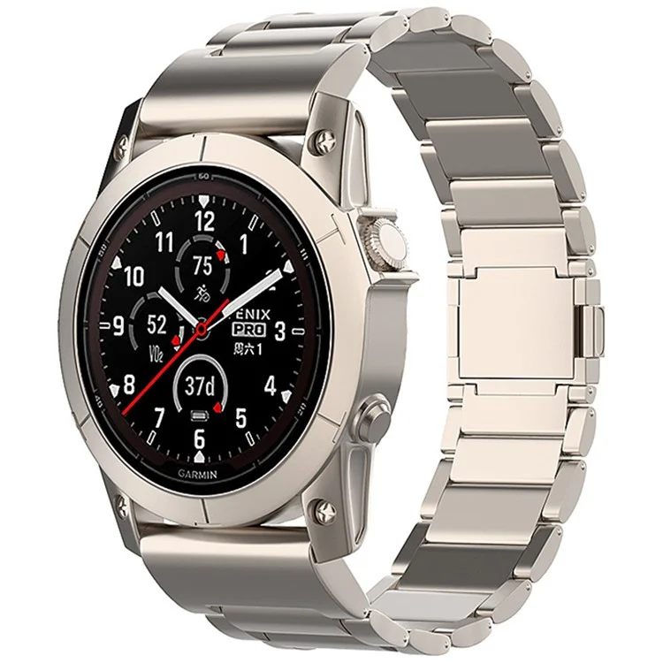 For Garmin Fenix 7 / Forerunner 965 / 955 / 945 / 935 Watch Band 22mm Magnetic Clasp Metal Titanium Alloy Strap - Titanium