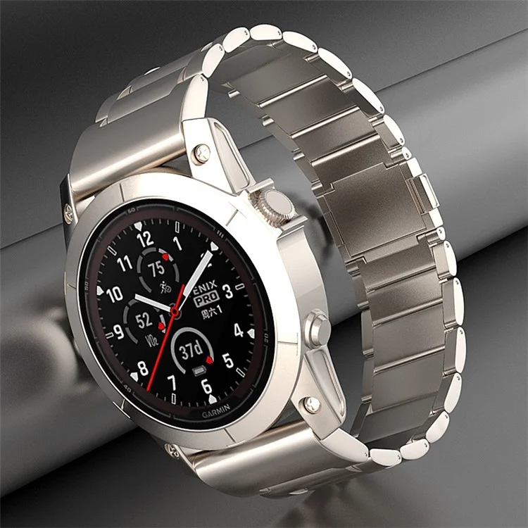 For Garmin Fenix 7 / Forerunner 965 / 955 / 945 / 935 Watch Band 22mm Magnetic Clasp Metal Titanium Alloy Strap - Titanium