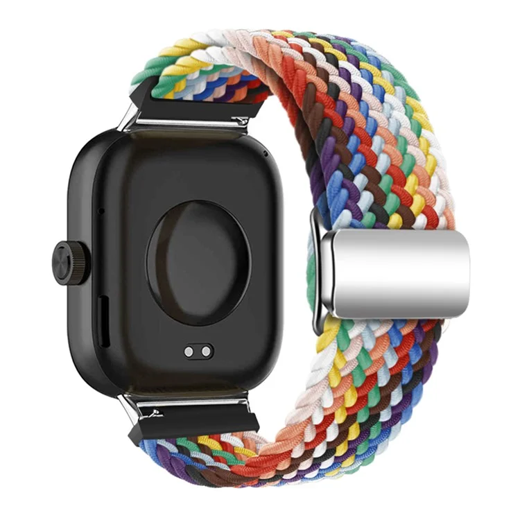 Для Xiaomi Smart Band 8 Pro / Redmi Watch 4 Loop Strap Magnetic Buckle Woven Watch Band - Official Rainbow