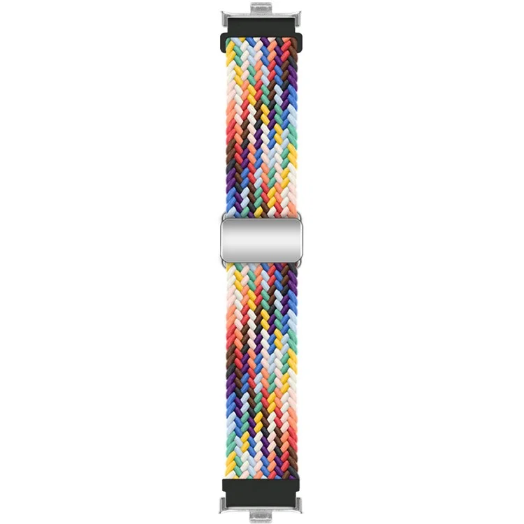 Для Xiaomi Smart Band 8 Pro / Redmi Watch 4 Loop Strap Magnetic Buckle Woven Watch Band - Official Rainbow