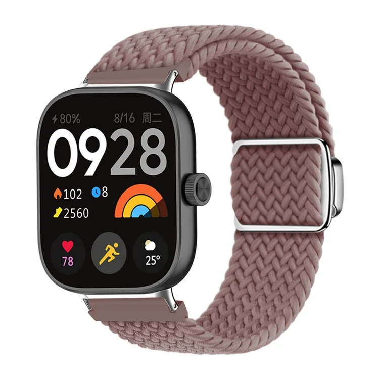 Für Xiaomi Smart Band 8 Pro / Redmi Watch 4 Strap Magnetverschluss Gewebter Schlaufenarmband - Rauchiges Lila