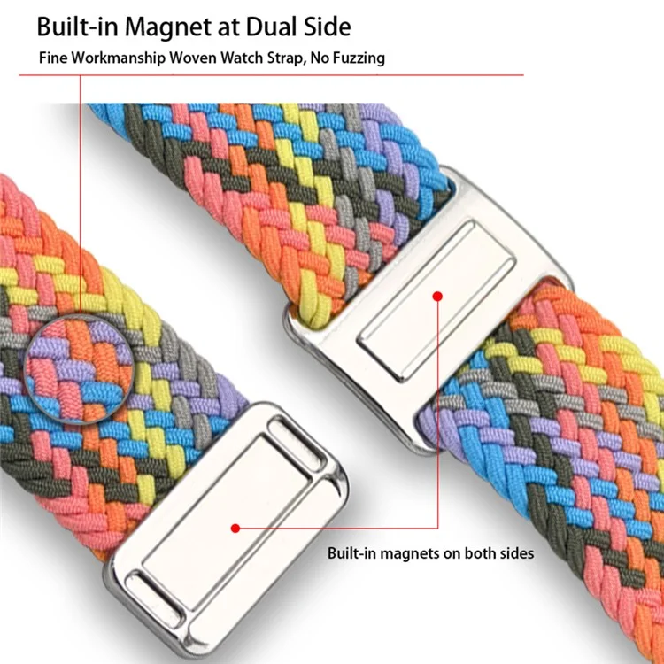Für Xiaomi Smart Band 8 Pro / Redmi Watch 4 Strap Magnetverschluss Gewebter Schlaufenarmband - Rauchiges Lila
