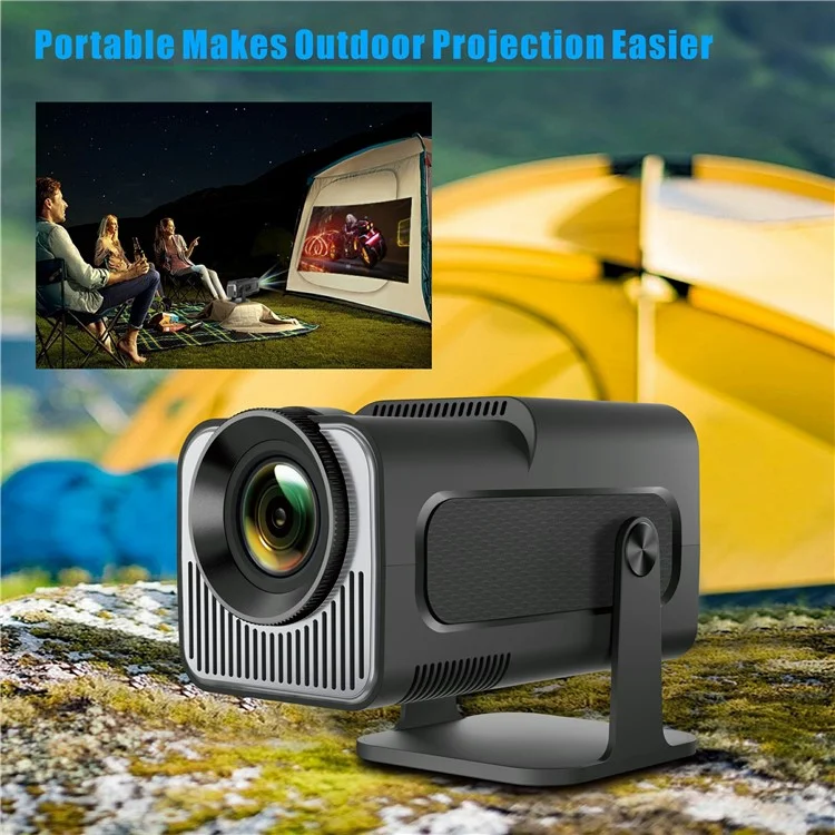 HY320 mini Projecteur Android 11.0 720P Mini WiFi 2,4G/5G WiFi6 Bluetooth 5.0 200 ANSI Appareil de Cinéma Maison (CE RoHs FCC) - Prise AU