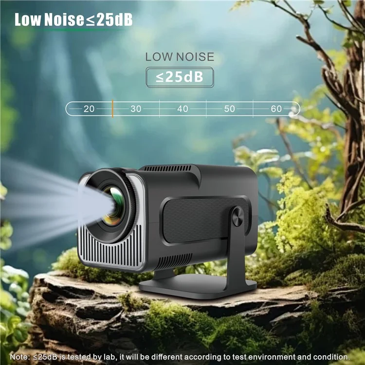HY320 mini Projecteur Android 11.0 720P Mini WiFi 2,4G/5G WiFi6 Bluetooth 5.0 200 ANSI Appareil de Cinéma Maison (CE RoHs FCC) - Prise AU