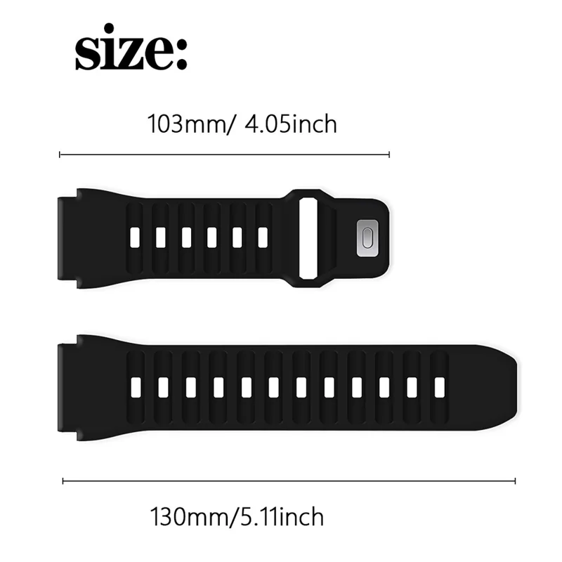 For Garmin Fenix 7X Soft Silicone Watch Strap Adjustable Wrist Band Replacement - Black