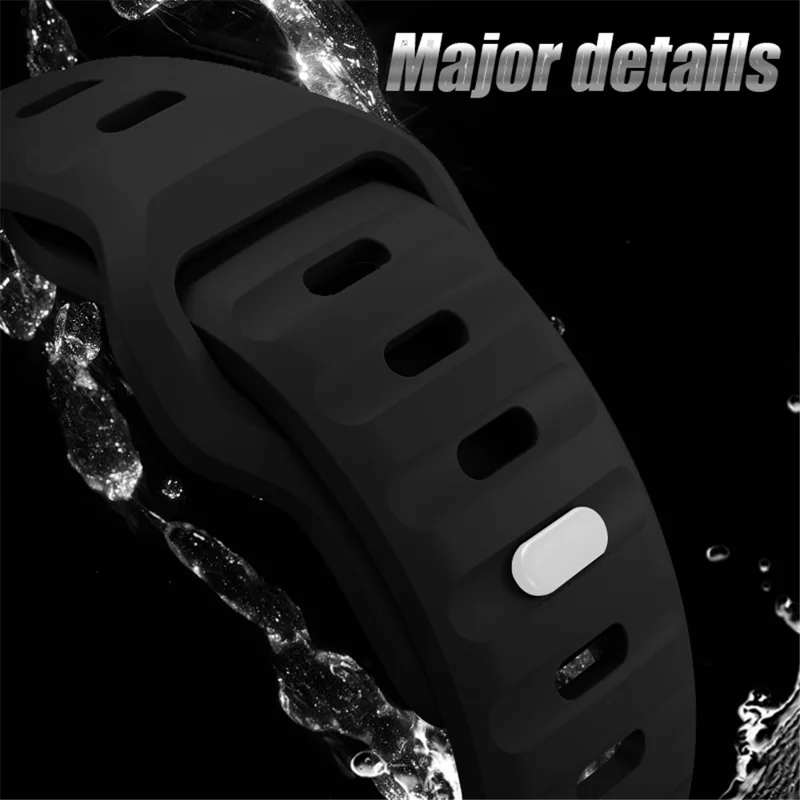 For Garmin Fenix 7X Soft Silicone Watch Strap Adjustable Wrist Band Replacement - Black