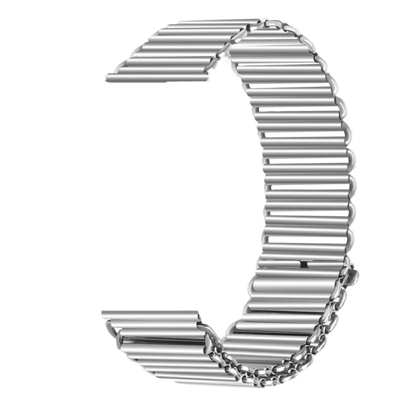 For Garmin Vivomove 3 / GarminMove 3 Stainless Steel Watch Band 20mm Adjustable Wrist Strap - Silver