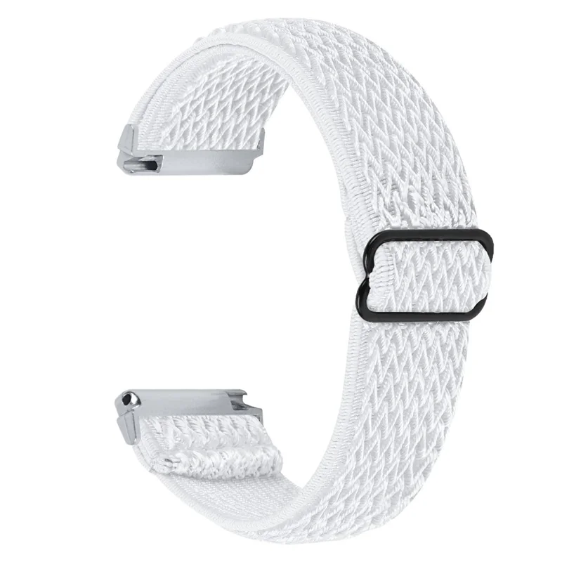 For Garmin Vivomove Style / GarminMove Style 20mm Elastic Watch Strap Replacement Watchband - White