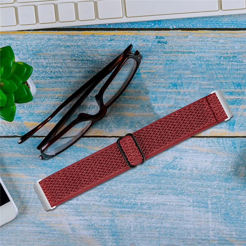 For Garmin Vivomove Style / GarminMove Style 20mm Elastic Watch Strap Replacement Watchband - Red