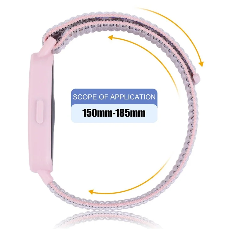 Para Huawei Band 8 / 9 Nylon Loop Watch Strap con Caja Protectora Integrada de TPU - Arcoíris