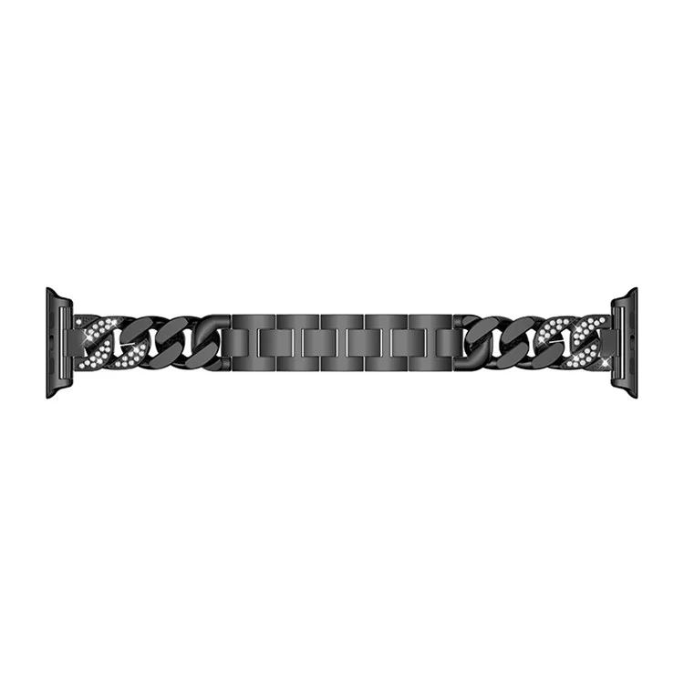 Para Apple Watch Series 10 42mm / 9 8 7 41mm / SE (2023) SE (2022) SE 6 5 4 40mm / 3 2 1 38mm Correa de Reloj Aleación de Zinc Banda - Negro