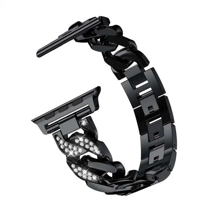 Para Apple Watch Series 10 42mm / 9 8 7 41mm / SE (2023) SE (2022) SE 6 5 4 40mm / 3 2 1 38mm Correa de Reloj Aleación de Zinc Banda - Negro