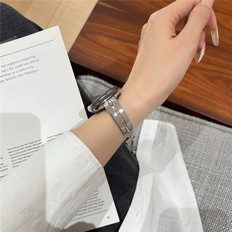 For Apple Watch 10 46mm / Ultra 2 / Ultra 49mm / 9 8 7 45mm / SE (2023) SE (2022) SE 6 5 4 44mm / 3 2 1 42mm Watch Jewelry Band Alloy Bracelet - Silver