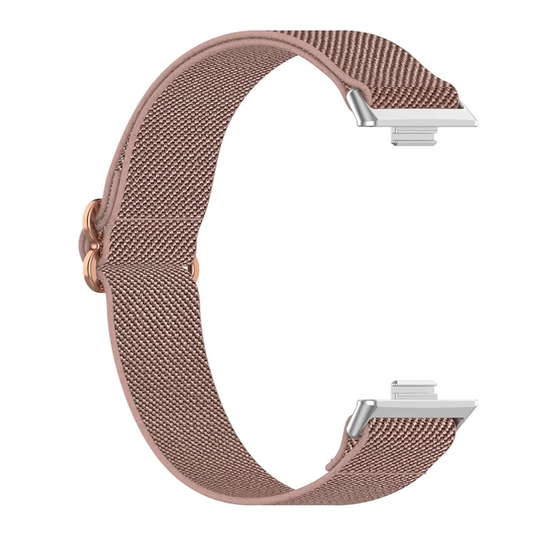 For Huawei Watch Fit 3 Nylon Strap Stretchy Solo Loop Sport Watch Bands - Rose Pink