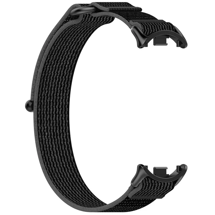 Für Xiaomi Mi Band 9 NFC / Mi Band 9 / Smart Band 8 NFC / Smart Band 8 Uhrenarmband Atmungsaktives Nylon-Sportarmband - Schwarz+Grau
