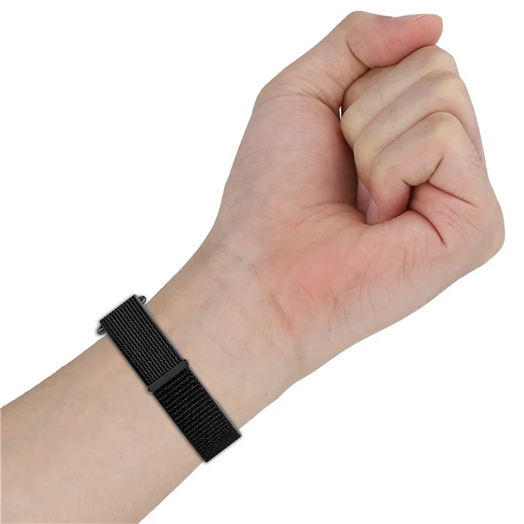 Für Xiaomi Mi Band 9 NFC / Mi Band 9 / Smart Band 8 NFC / Smart Band 8 Uhrenarmband Atmungsaktives Nylon-Sportarmband - Schwarz+Grau